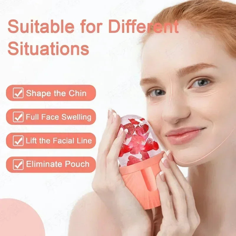 Silicone ice roller face massager contouring eye roller facial skin care tool