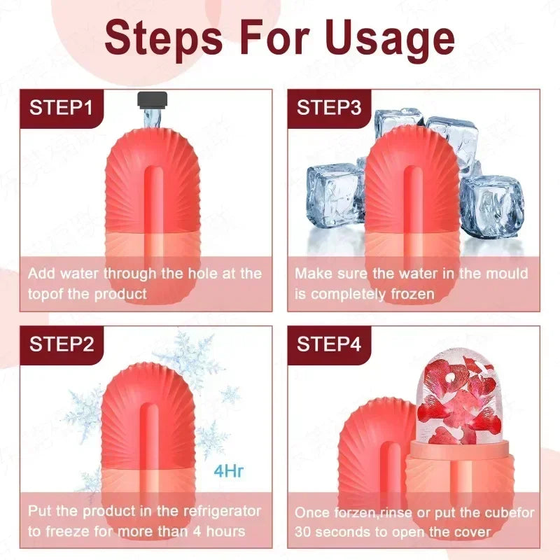 Silicone ice roller face massager contouring eye roller facial skin care tool